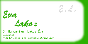 eva lakos business card